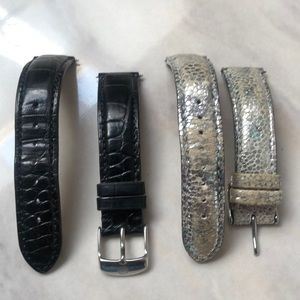 Michele leather bands - set of two